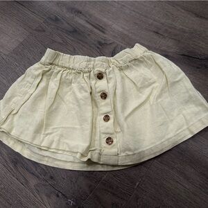 Gap Kids Pale Yellow Button-Front Skirt XS 4-5 VGUC